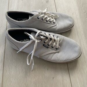 Vans blue and white striped sneakers